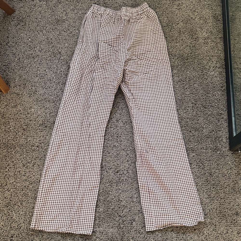 Motel Rocks Brown Gingham Trousers